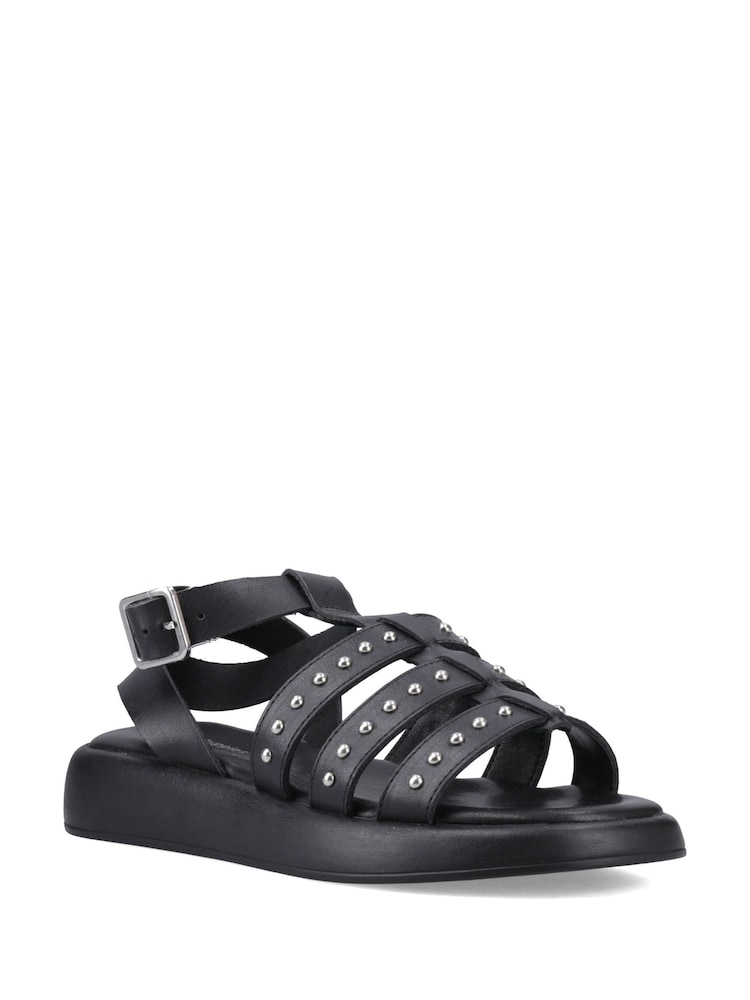 Hush Puppies Black Charmaine Stud Gladiator Sandals - Image 1 of 5