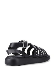 Hush Puppies Black Charmaine Stud Gladiator Sandals - Image 2 of 5