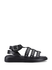 Hush Puppies Black Charmaine Stud Gladiator Sandals - Image 5 of 5