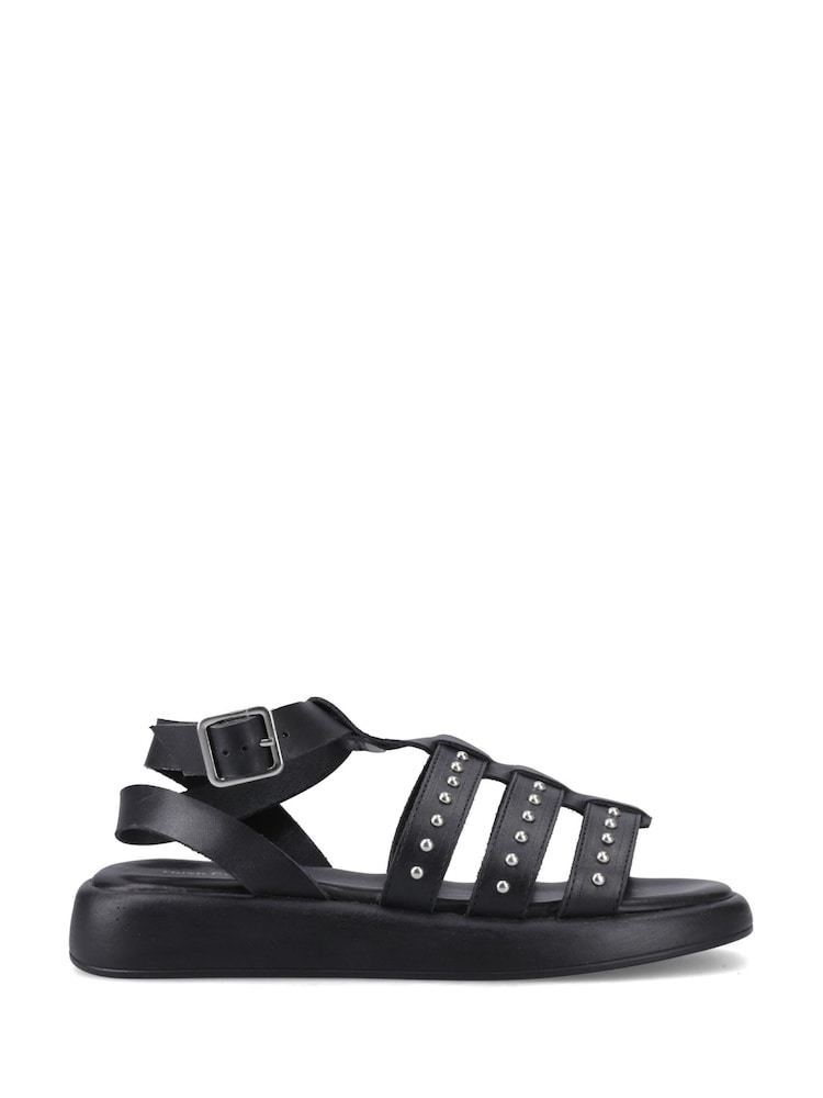 Hush Puppies Black Charmaine Stud Gladiator Sandals - Image 5 of 5