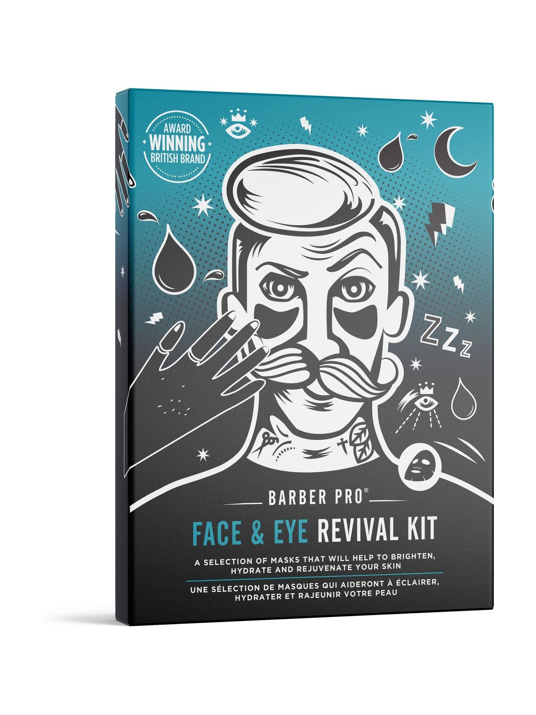 Barber Pro Unisex Dark Face Eye Revival Kit - Image 1