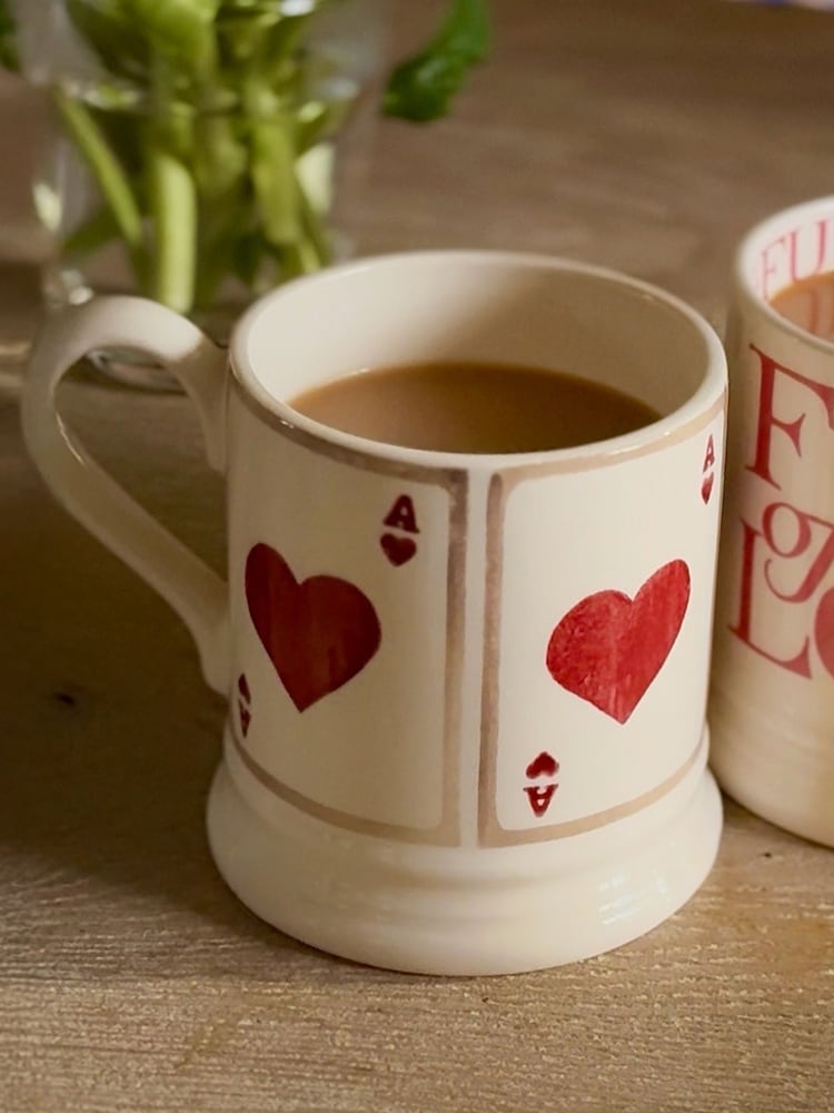 Emma Bridgewater Cream Ace Of Hearts 1/2 Pint Mug - Image 1 of 5