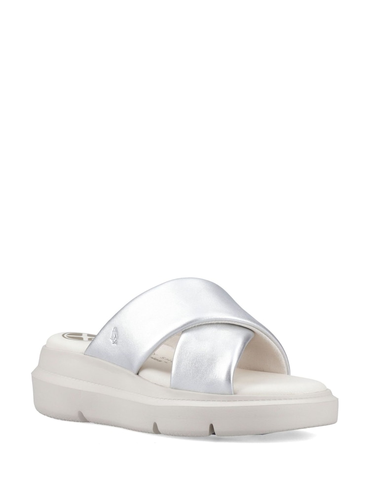 Hush Puppies Silver Uplift Crossover Sandals - Image 1 of 5