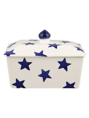 Emma Bridgewater Cream Small Blue Star Butter Dish - Image 2 of 4