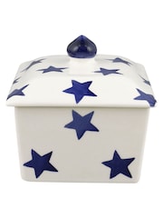 Emma Bridgewater Cream Small Blue Star Butter Dish - Image 3 of 4