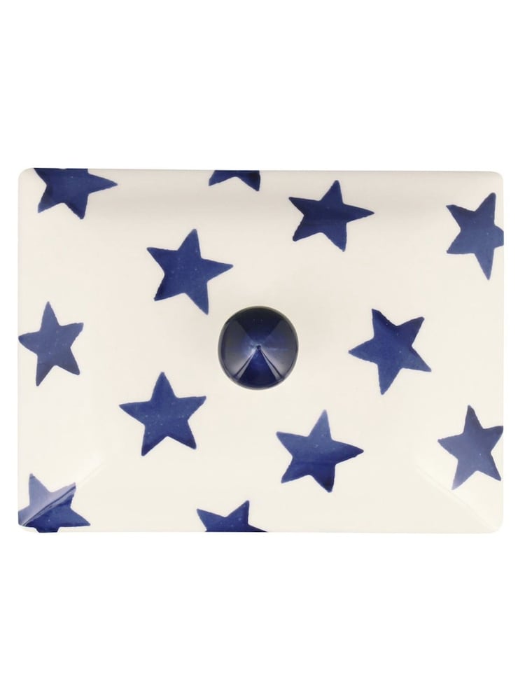 Emma Bridgewater Cream Small Blue Star Butter Dish - Image 4 of 4 Emma Bridgewater Cream Small Blue Star Butter Dish - Image 4 of 4