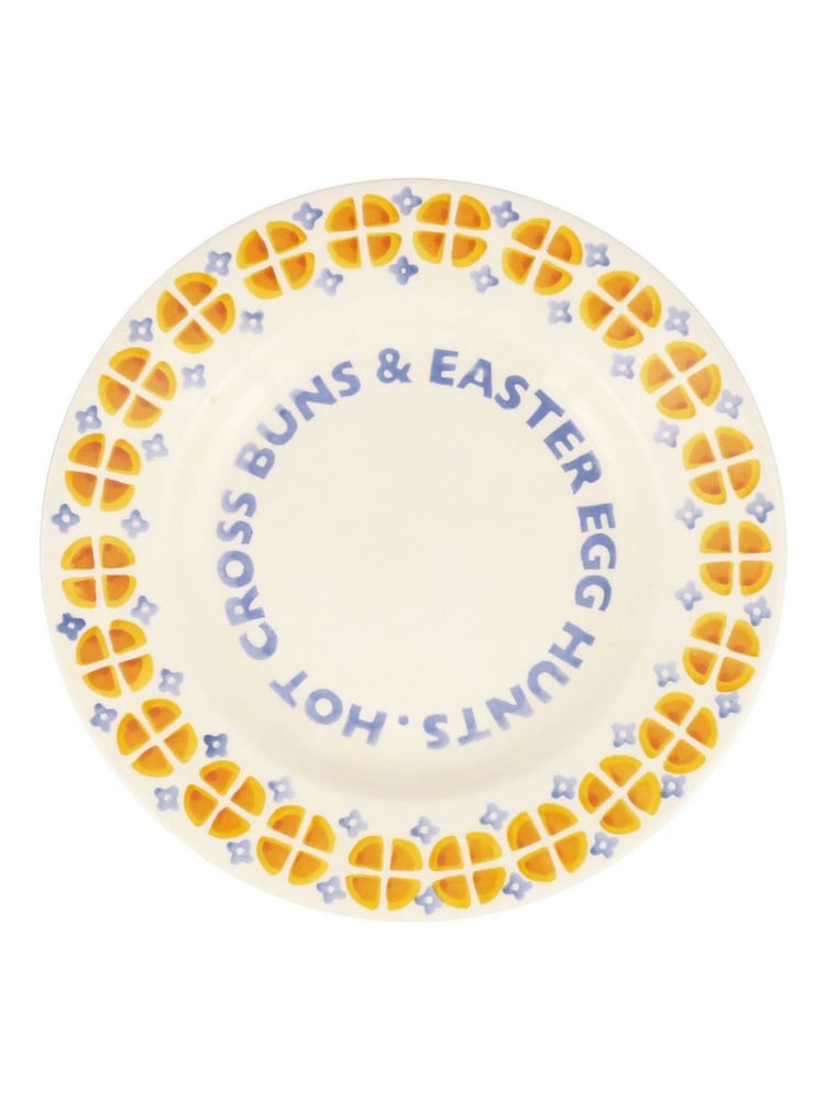Emma Bridgewater Cream Hot Cross Buns Medium Dinner Plate, 8.5 Inch - Image 2 of 3 Emma Bridgewater Cream Hot Cross Buns Medium Dinner Plate, 8.5 Inch - Image 2 of 3