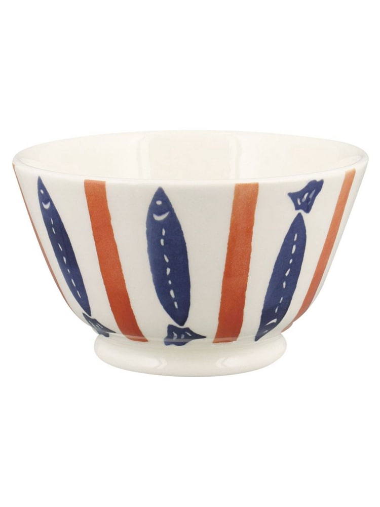 Emma Bridgewater Cream Seafood Stripe Small Old Bowl - Image 1 of 3 Emma Bridgewater Cream Seafood Stripe Small Old Bowl - Image 1 of 3