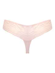 Pour Moi Pink Thong Taylor Lace Knickers - Image 4 of 4