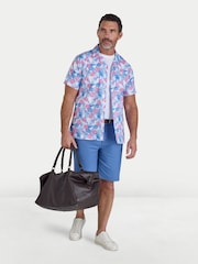 Raging Bull White Short Sleeve Maldives Floral Linen Revere Shirt - Image 3 of 4