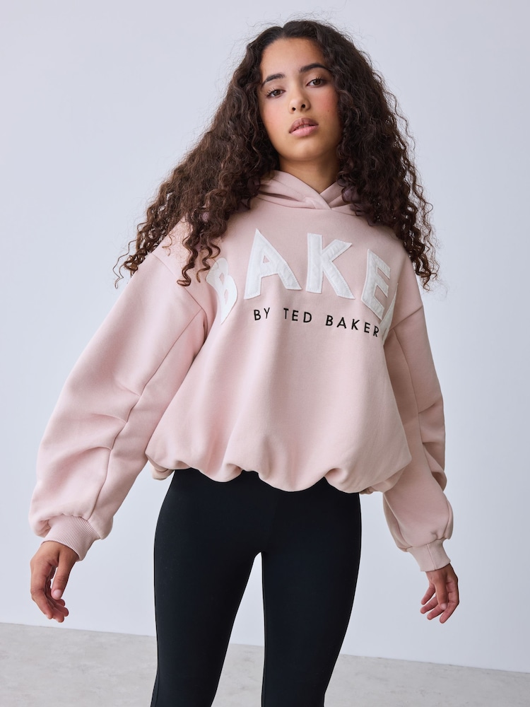 Baker by Ted Baker 粉色泡泡边 Logo 贴花连帽衫 - 12的图像2｝