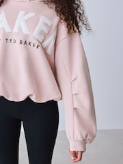 Baker by Ted Baker 粉色泡泡边 Logo 贴花连帽衫 - 12的图像5｝