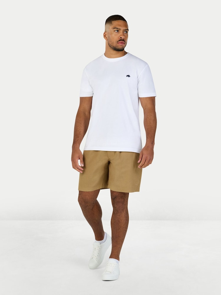 Raging Bull Natural Stretch Waist Linen Shorts - Image 1 of 2
