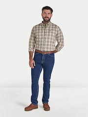 Raging Bull Natural Long Sleeve Suffolk Check Twill Shirt - Image 3 of 5