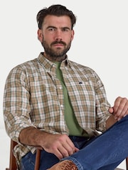 Raging Bull Natural Long Sleeve Suffolk Check Twill Shirt - Image 4 of 5