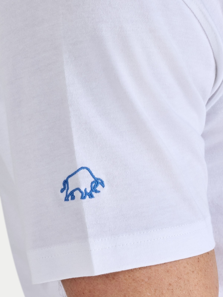 Raging Bull White Beach Rugby T-Shirt - Image 4 of 4