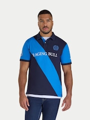 Raging Bull Diagonal Stripe Jersey Polo Shirt - სურათი 1 5-დან