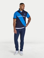Raging Bull Diagonal Stripe Jersey Polo Shirt - სურათი 3 5-დან