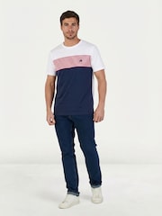 Raging Bull Blue Engineered Stripe T-Shirt - Image 2 of 4
