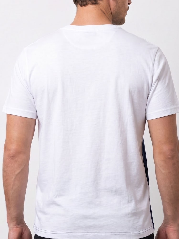 Raging Bull Blue Engineered Stripe T-Shirt - Image 4 of 4