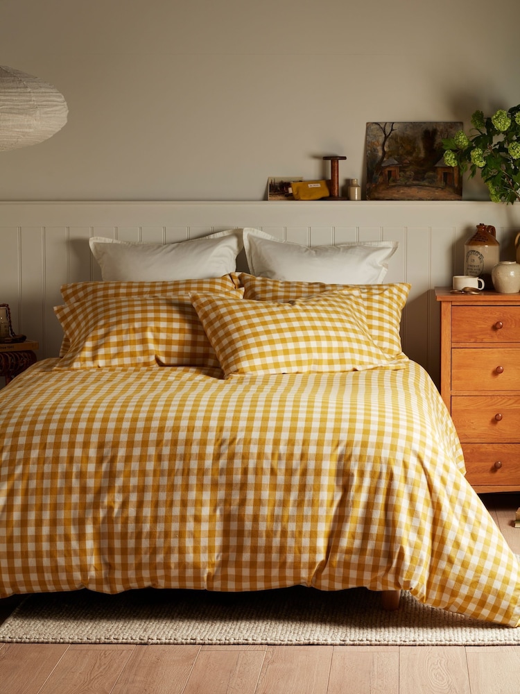 Secret Linen Store Gilbert Gingham Brushed 100% Cotton Duvet Cover - 画像 1 / 6