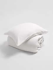 Secret Linen Store White Henry Brushed 100% Cotton Fitted Sheet - Image 4 of 4