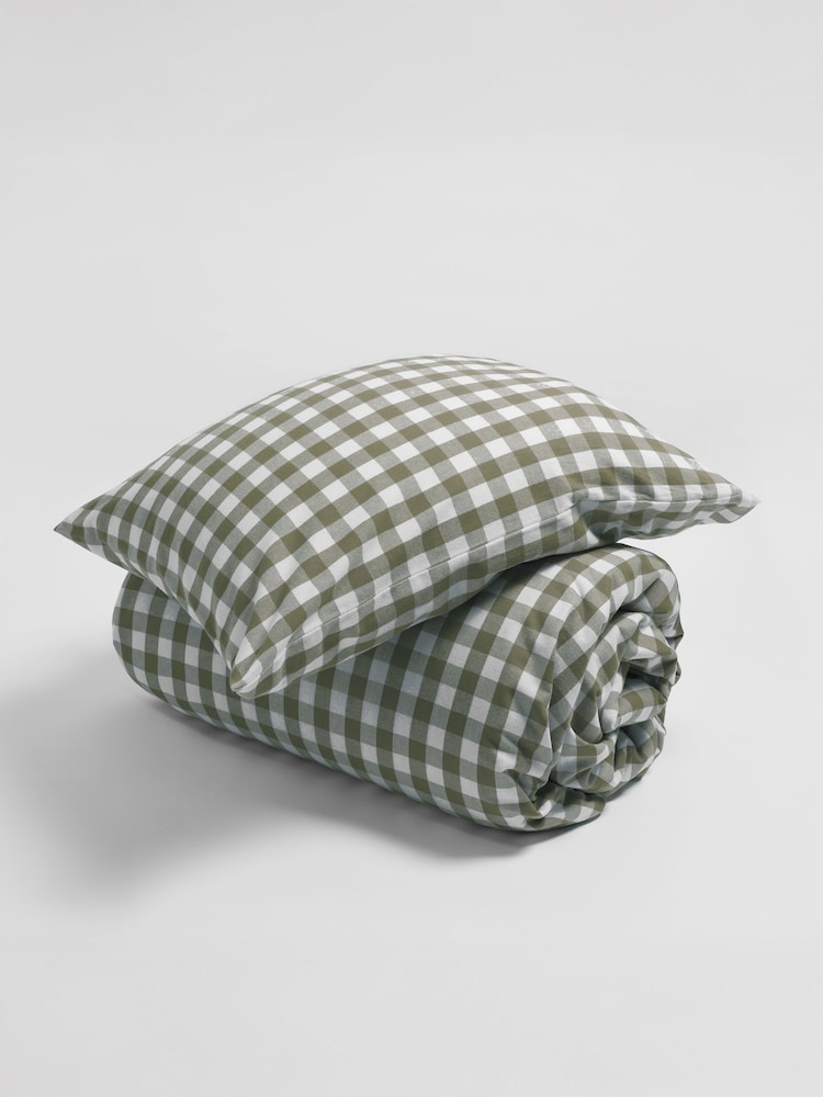 Secret Linen Store Olive Gilbert Gingham Brushed 100% Cotton Pillowcase - Image 6 of 6 Secret Linen Store Olive Gilbert Gingham Brushed 100% Cotton Pillowcase - Image 6 of 6