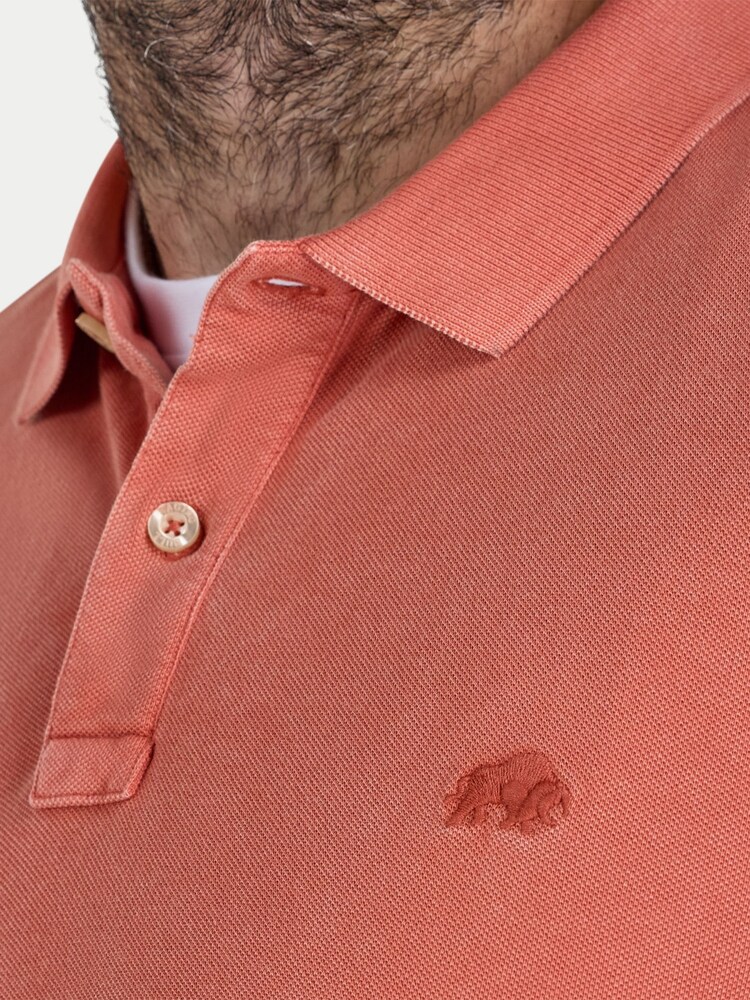 Raging Bull Orange Garment Dyed Polo Shirt - Image 4 of 4