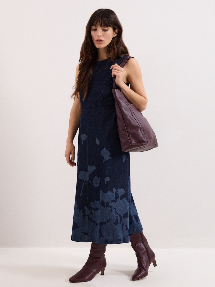 Phase Eight Blue Juliette Denim Dress - Image 1 of 7