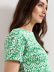 Phase Eight Green Suzie Printed Top - Image 5 of 6