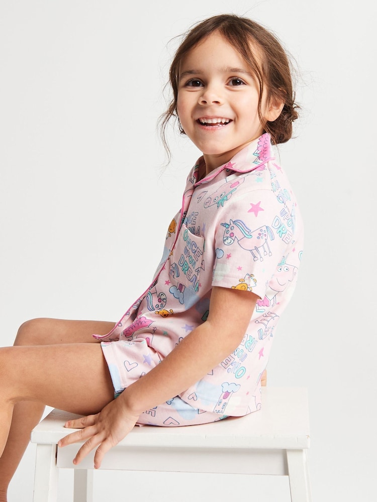 Brand Threads Pink Peppa Pig Short Pyjamas Set - Image 6 of 6