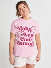 Brand Threads Smiley Short Sleeve Pyjamas Set - صورة 3 من 6