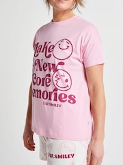 Brand Threads Smiley Short Sleeve Pyjamas Set - صورة 4 من 6