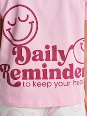 Brand Threads Smiley Short Sleeve Pyjamas Set - صورة 5 من 6