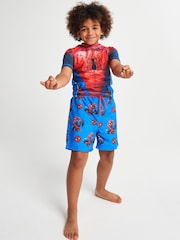 Brand Threads Blue Spiderman Sunsafe Suit - Image 1 of 6