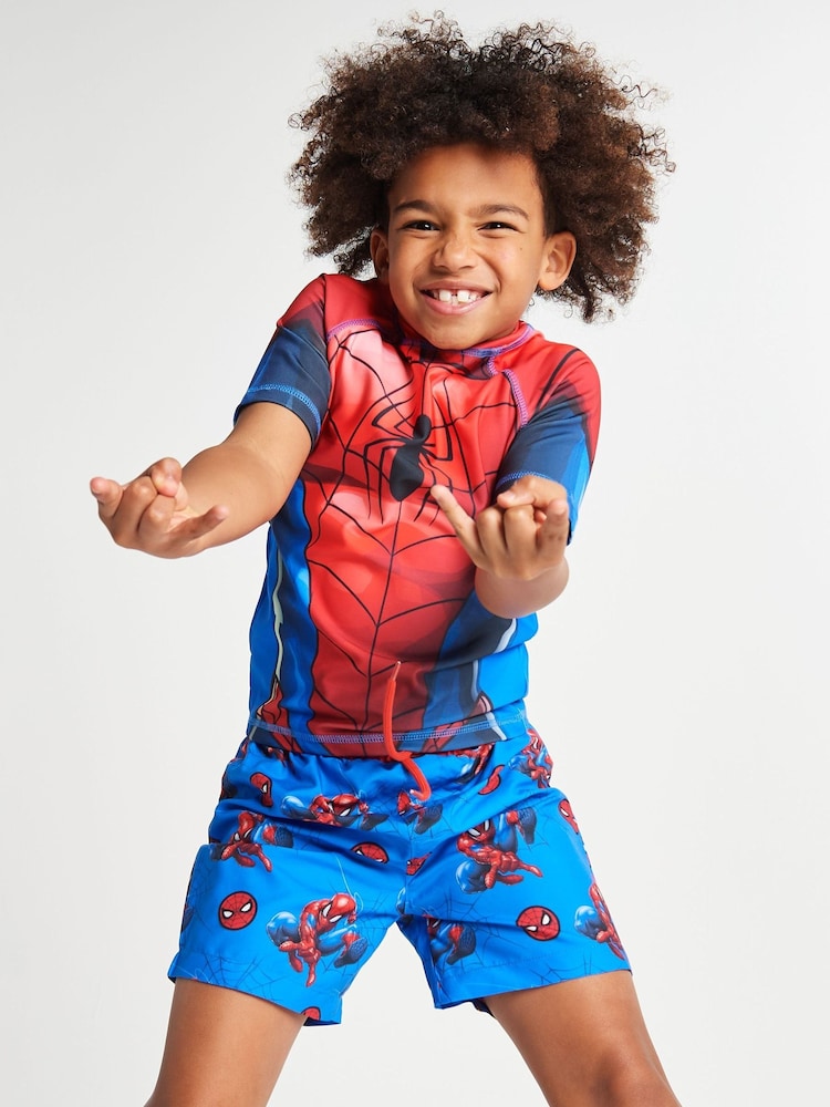 Brand Threads Blue Spiderman Sunsafe Suit - Image 6 of 6