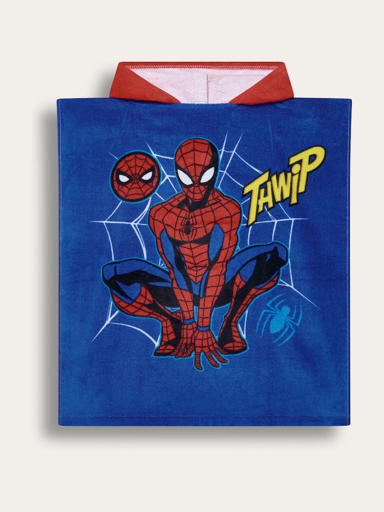 Brand Threads Blue Spiderman Poncho - Image 1 of 4