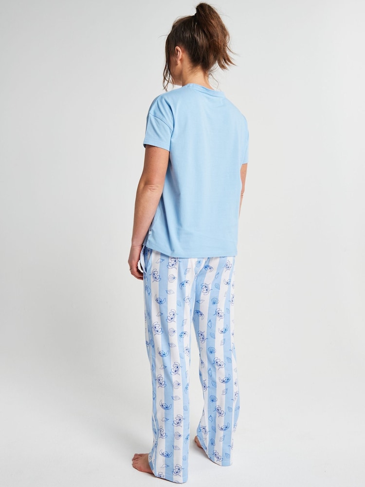 Brand Threads Blue Lilo & Stitch long Leg Pyjamas Set - Image 2 of 6