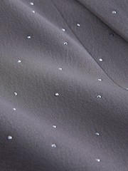 Grey Embellished Relaxed Satin Blazer - Image 8 of 8