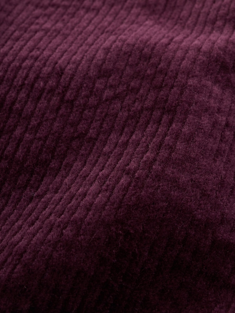 Burgundy Red Corduroy Collarless Jacket - Image 9 of 9 Burgundy Red Corduroy Collarless Jacket - Image 9 of 9