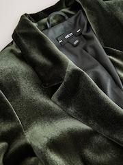 Green Velvet Single Breasted Blazer - Image 10 of 12