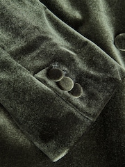 Green Velvet Single Breasted Blazer - Image 11 of 12