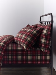 The Set 2 Pack Red Check Cosy Brushed Cotton Bedsets with Fitted Sheets - Image 3 of 4