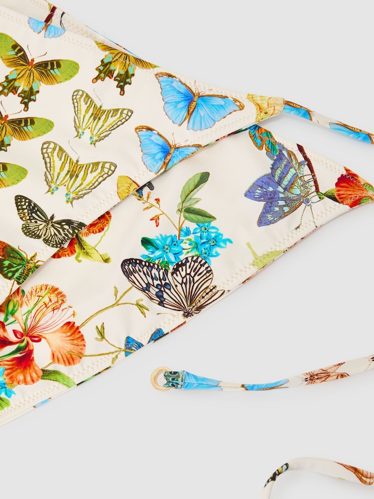 Reiss Cream Print Thia Reiss | NYBG Printed Reversible Bikini Bottoms - Image 7 of 7 Reiss Cream Print Thia Reiss | NYBG Printed Reversible Bikini Bottoms - Image 7 of 7