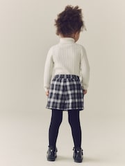 Black/ White Embroidered Bow Wrap Skort (3mths-7yrs) - Image 2 of 8