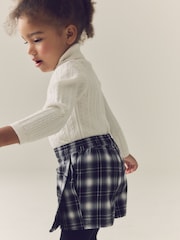 Black/ White Embroidered Bow Wrap Skort (3mths-7yrs) - Image 3 of 8