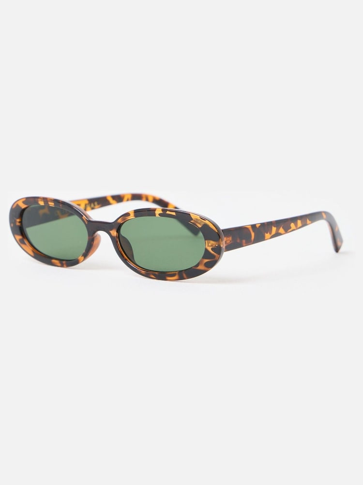 Oliver Bonas Faux Tortoiseshell Oval Sunglasses - Bild 2 von 4