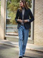 Vert/Marine - N.Premium Check Single Breasted Blazer with Wool - Image 2 de 9
