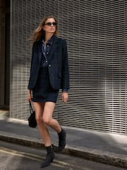Vert/Marine - N.Premium Check Single Breasted Blazer with Wool - Image 3 de 9