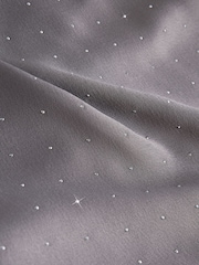 Grey Sparkle Embellished Satin Barrel Tailored Trousers - Image 8 of 8